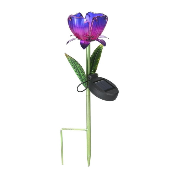 Lumière de Fleur Alimentée par Énergie Solaire LEDs Lampe de Pelouse Lanterne Décorative de Piquet IP55 Lumières Extérieures Résistantes à l'Eau pour les Lampes de Jardin de Jardin de Passerelle