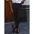 thumbnail image 2 of SUNSIOM Men's Fashion Business Pants Solid Color Drawstring Slim Fit Stretch Regular Fit Pencil Pants, 2 of 6
