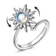 thumbnail image 1 of Anillo de ansiedad con diseño de girasol para mujer, anillo giratorio abierto y ajustable, joyería para mujeres y niñas., 1 of 4