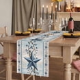 thumbnail image 2 of Table Runners 108 Inches Long Dress Scarves, Texas Star Blue Farmhouse Coffee/Dining/Kitchen Table Runner for Living Room, Farmhouse Country Branches Wooden Grain 13x108 Inch, 2 of 9