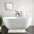 thumbnail image 5 of Vanity Art 59" X 32" Freestanding Acrylic Bathtub | Home Improvement Bathtubs with Contemporary Design for Soaking and Bathing, Overflow and Pop-up Drain, VA6834-TG-M, 5 of 9