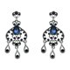 thumbnail image 1 of 1 par de pendientes de aleación antialérgicos para mujer, joyería con decoraciones de diamantes de imitación, 1 of 1