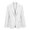White, variant on Women Button Blazer Jackets Lapel Long Sleeve Solid Color Coats Straight Fit Business Casual Office Suit Coat with Pockets (Yellow,S)