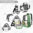 thumbnail image 3 of ZUXONGSY Frog Bee Print 17" Clear Backpack for School Girls and Boys See Through Bookbag Set with Lunch Box and Pencil Pouch, 3Pcs Heavy Duty PVC Set Back to School Gifts, 3 of 5