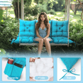 thumbnail image 5 of Outdoor Bench Cushion Inlife Swing Chair Cushion Waterproof Sun-Resistant with 8 Nonslip Ties, Light Blue 150cm*100cm, 5 of 7