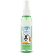 Angle View: TropiClean Fresh Breath Peanut Butter Oral Care Spray for Pets, 4oz - A