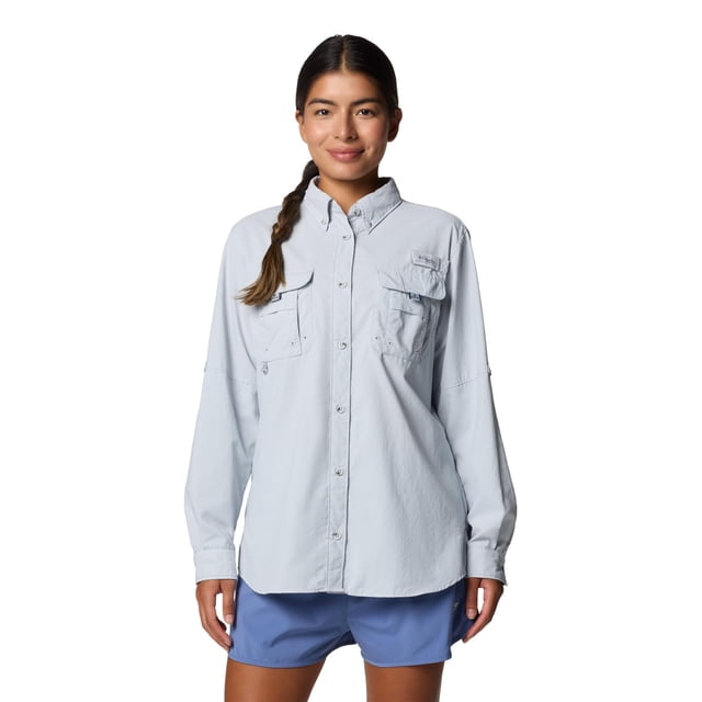 Camisa Columbia Bahama II de manga larga para mujer - Cirrus Grey