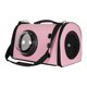 thumbnail image 1 of Bolsa para perros y gatos, bolsa transpirable para mascotas, bolsa espacial transparente de PU (rosa), 1 of 8