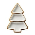 thumbnail image 1 of Christmas Tree Ceramic Dish Tray Porcelain Removable Snack Platter Cookie Plates Holiday Party Dessert Dinnerware, 1 of 6