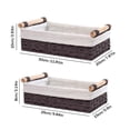 thumbnail image 3 of Cestas Mimbre Decorativas Pequeñas Cesta de papel para lavabo Cesta de almacenamiento impermeable para baño para organizar el baño, 3 of 6