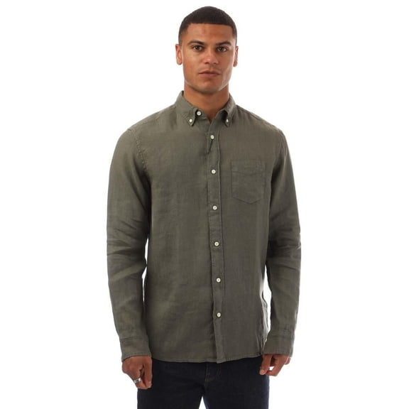 Gant Mens Linen Garment Dyed Regular Shirt