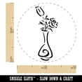 thumbnail image 2 of Roses Flowers in Vase Sketch Self-Inking Rubber Stamp Ink Stamper - Black Ink - Mini 1/2 Inch, 2 of 7