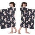 thumbnail image 4 of Black Fairy Star Pattern Hooded Bath Towel，60"x35" for Ages 3 To 12 Kids, Quick Dry Lightweight Soft Microfiber Hood Beach Towel Cover Up for Kids, 4 of 7