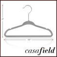 thumbnail image 5 of Casafield 100 Velvet Baby Hangers for Infant & Toddler Clothes, 11" - Gray, 5 of 7