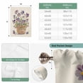 thumbnail image 6 of Watercolor Purple Floral Balloon Curtains for Bedroom/Front Door/Bathroom, Spring Flower Basket Botanical Linen Tie Up Curtains 63 Inch Length Kitchen Curtains Shades for Windows 46"x63", 6 of 8