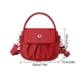 thumbnail image 3 of Bolso bandolera Nylon resistente a los arañazos plisado Mujer ocio diario (rojo), 3 of 7