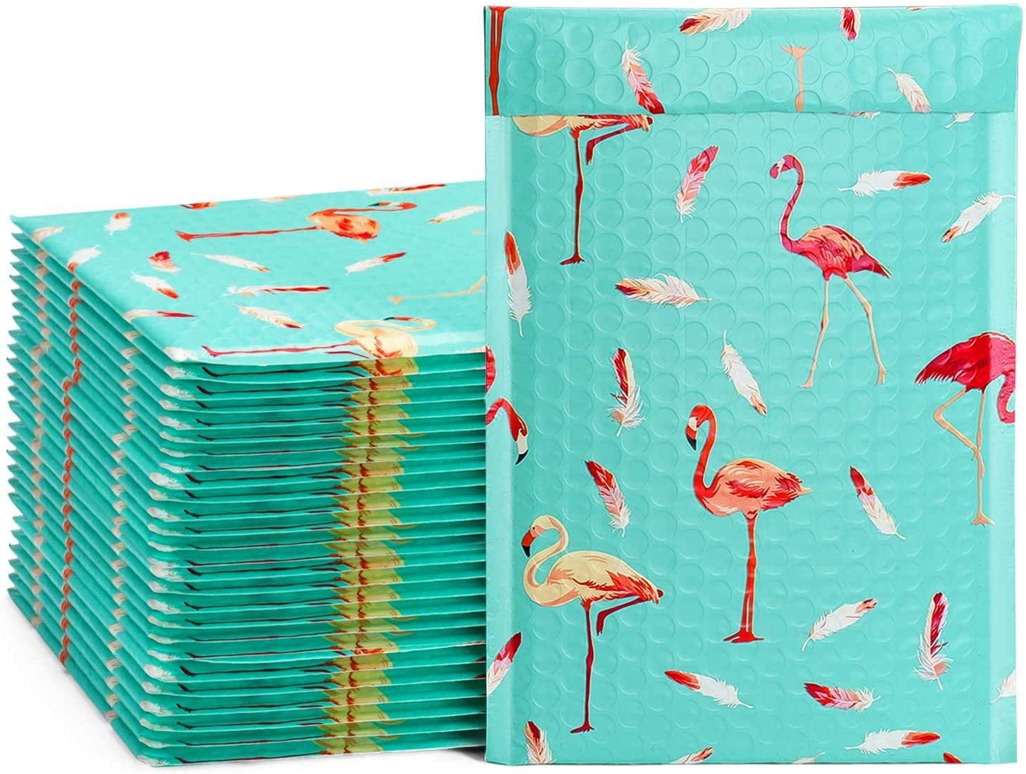 Metronic 25pcs Flamingo Poly Bubble Mailers 6x10 Inch