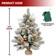 thumbnail image 3 of Mini Árbol de Navidad ININ 61 cm Nevado con Luces LED, 3 of 7