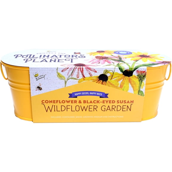 Wildflower Garden Pollinator Windowsill Grow Kit | Purple Coneflower & Black-Eyed Susan