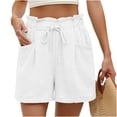 thumbnail image 2 of ByworldtasicNo Boundaries Summer Casual Shorts with Pockets High Waisted Wide Leg Drawstring Beach Vacation Trendy Shorts, 2 of 6