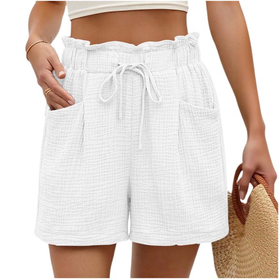 Dvprdro Womens Mid Waist Skort with Liner Solid Color Tennis Golf Workout Skirt Pants Casual