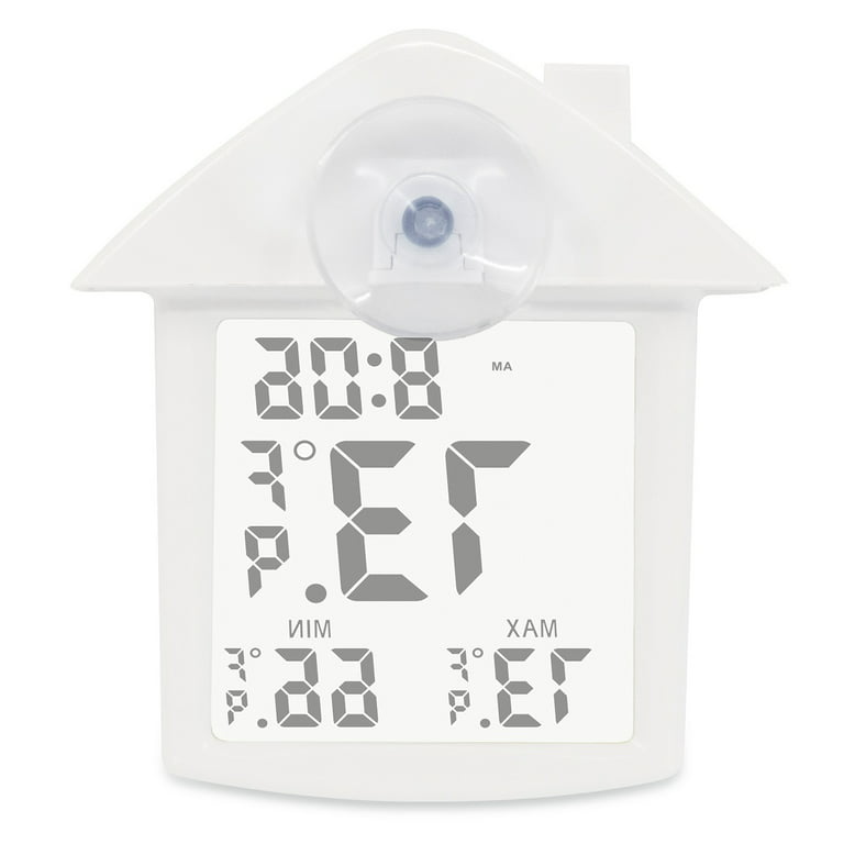 Easy-to-Read Weather-Resistant Outdoor Digital Window Thermometer