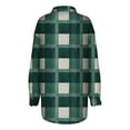 thumbnail image 6 of Ozmmyan Women Wool Jacket Plaid Printed Long Sleeve Turn-down Collar Suit Cardigan Woolen Coat, 6 of 6