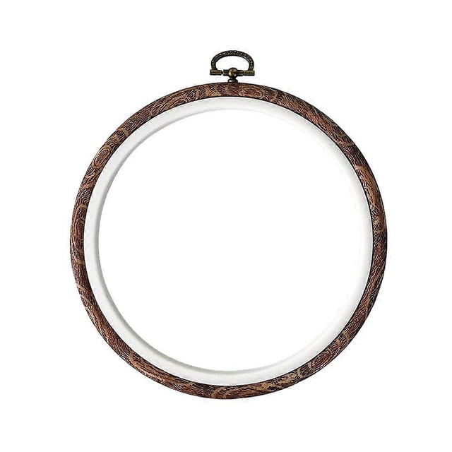 DIY 21cm Embroidery Circle Frame Retro Craft Cross Stitch Auxiliary Tool (Round, 17cm Inner Longitude 14.5cm)