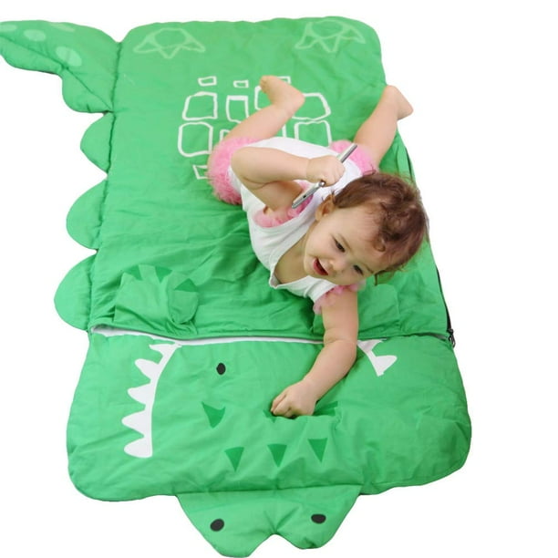 Cat Sleeping Bag Kids Slumber Bags with Zipper Children Nap Mats Camping Indoor Outdoor Traveling Sleepsacks Soft Slumber Bag for Boys and Girls green Walmart