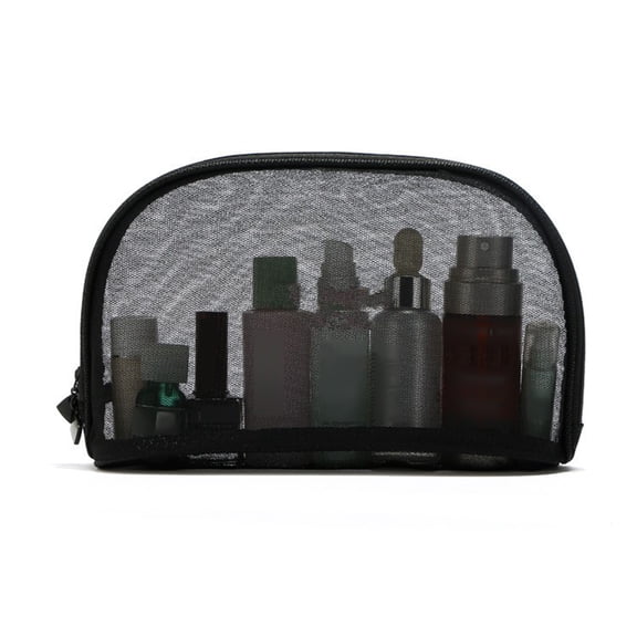 ETEREAUTY 3-Pack Black Mesh Makeup Organizer Bags Travel Pouches for Women and , Portable Cosmetic Storage