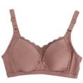 thumbnail image 5 of Sujetador de lactancia posparto fino de algodón, ropa interior transpirable antihundimiento para mujeres que amamantan, ropa interior de verano (color café 80B), 5 of 5