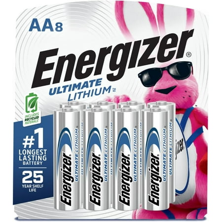 Ultimate Lithium AA Batteries (8 Pack), 1.5V Lithium Double A Batteries