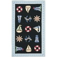 thumbnail image 4 of SAFAVIEH Chelsea Agatha Sea Lovers Wool Area Rug, Black, 2'6" x 4', 4 of 9