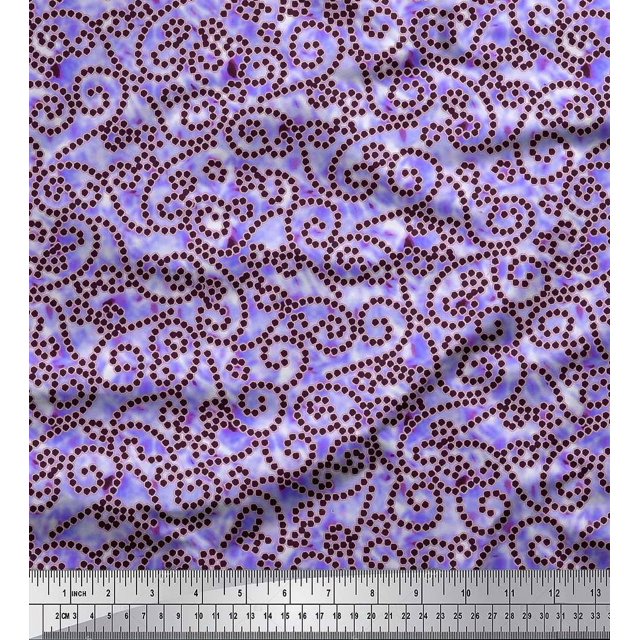 Soimoi Tissu en Rayonne Tourbillon Abstrait Imprimé 1 Yard 56 Pouces de Large