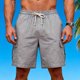 thumbnail image 1 of Ceisia Men's Relaxed Fit Linen-Look Cargo Shorts with Multi-Pocket & Elastic Drawstring Waist Gifts, 1 of 9
