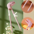 thumbnail image 4 of Dinosaur Training Chopsticks,2pcs Chopsticks For Kids ,Reusable Chopsticks Learning Chopstick Helper,Pink+Pink, 4 of 5