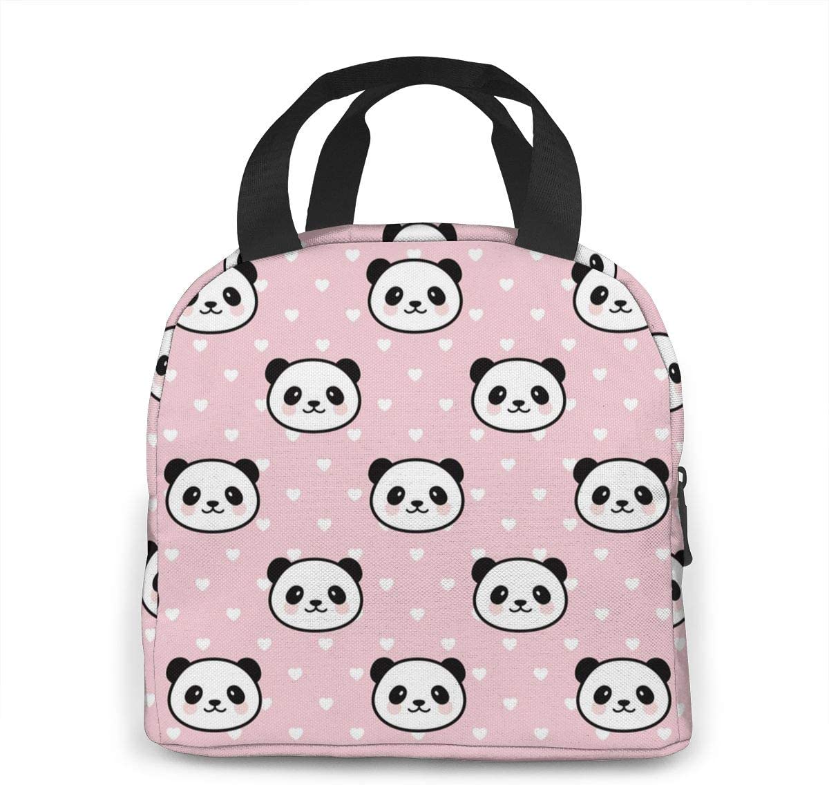 FatyT Pink Panda Lunch Bag Insulated Lunch Box Cooler Tote For Picnic