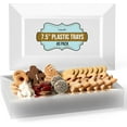thumbnail image 1 of 7.5 Inch. Clear Rectangular Premium Plastic Plates - 40 Count Exquisite, 1 of 5