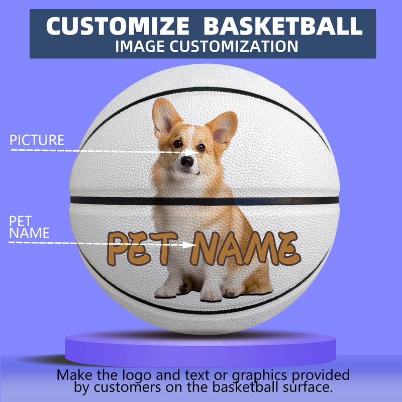 Customized Basketball,Official Size 7/6 For Men's&Women's Basketball Gifts In&Outdoor Soft Leather Balls Game Training(Deflated)