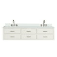 thumbnail image 3 of Castor 80 in W White Double Bath Vanity, White Quartz Top, and Faucet Set, 3 of 10