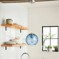 thumbnail image 3 of Aiwen Blue Glass Crystal Pendant Light Novelty Industrial Ceiling Lamp Globe Shade Hanging Light, 3 of 9