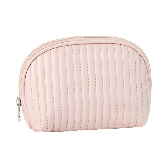 New Arrival! Kaonry Makeup Bag a (Pink), Cute Makeup Bag Mini Cosmetic Pouch for Women Small Quilted Beauty Bag Handy Zipper Pouch