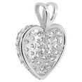 thumbnail image 4 of Precious Stars 14K White Gold Cubic Zirconia Ladies Puffed Heart Pendant with 22" Chain Necklace, 4 of 7