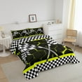 thumbnail image 3 of Erosebridal Teens Race Car Bedding Full Comforter Set, Speed Sports Down Comforter, Rectangle Geometry Decor, Breathable, 3 of 8