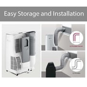 LG New 14,000 BTU 450 Sq Ft Smart Wi-Fi Enabled Dual Inverter Portable Air Conditioner, White