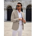 thumbnail image 3 of COOFANDY Men's Lightweight Two Button Knit Blazer - Casual Sport Coats Suit Jacket, 3 of 6