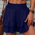 thumbnail image 1 of WILLBEST Pantalones Casuales de Mujer, Moda, Color Sólido, Pierna Ancha, Pantalones Cortos, Culottes Casuales para Uso Diario Mediana, 1 of 5