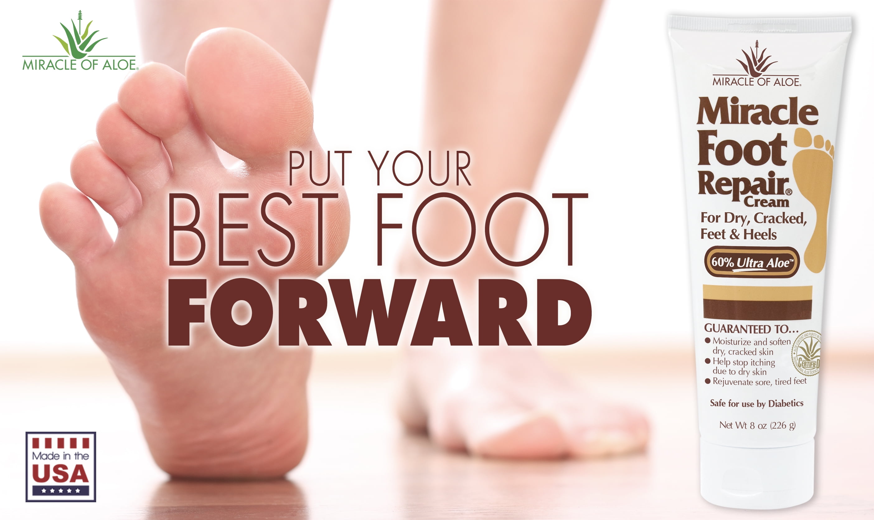 Fast Acting Foot Repair Cream for Dry Cracked Itchy Feet 60 Organic UltraAloe Super Moisturizing in El Salvador at USD 30 Rating 5