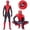 Red, variant on HTQWLP 2PCS Halloween Superhero Costume, Pop Role Playing Fancy Dress Costumes, Halloween Stage Performance Jumpsuit Outfit-Jumpsuit Head Mask, Boys Birthday Party Dress Up Costumes, Blue/130