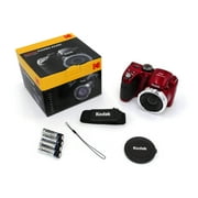 KODAK PIXPRO AZ401 Bridge Digital Camera - 16MP 40X Optical Zoom HD720p video (Red)